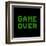 Game Over On A Green Grid Digital Display-wongstock-Framed Art Print