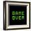 Game Over On A Green Grid Digital Display-wongstock-Framed Art Print