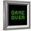 Game Over On A Green Grid Digital Display-wongstock-Framed Art Print