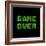 Game Over On A Green Grid Digital Display-wongstock-Framed Art Print