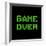 Game Over On A Green Grid Digital Display-wongstock-Framed Art Print