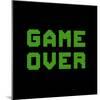 Game Over On A Green Grid Digital Display-wongstock-Mounted Art Print