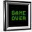 Game Over On A Green Grid Digital Display-wongstock-Framed Art Print