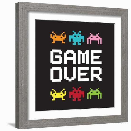 Game Over-Jennifer McCully-Framed Art Print