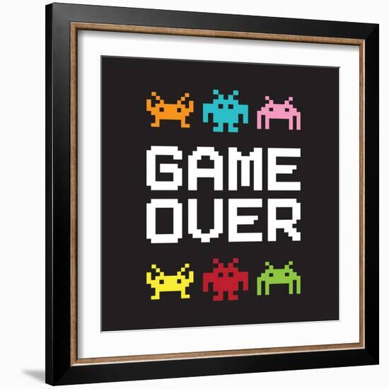 Game Over-Jennifer McCully-Framed Art Print