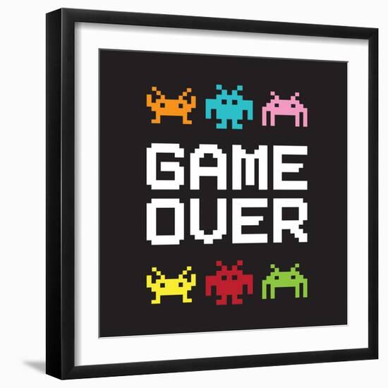 Game Over-Jennifer McCully-Framed Art Print