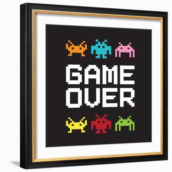 Game Over-Jennifer McCully-Framed Art Print