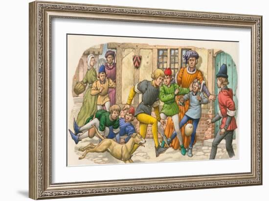 Game Ressembling Football in the Middle Ages-Pat Nicolle-Framed Giclee Print