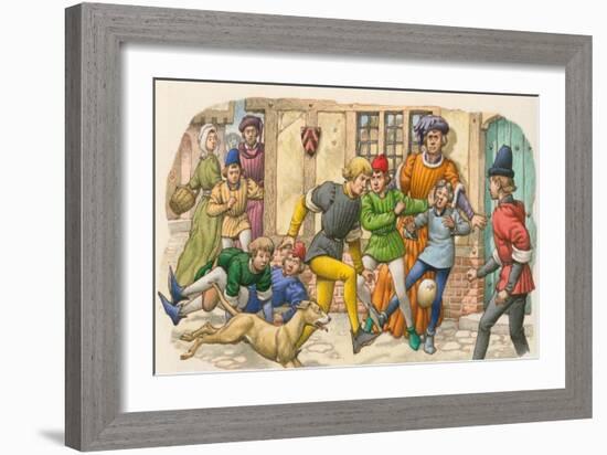 Game Ressembling Football in the Middle Ages-Pat Nicolle-Framed Giclee Print