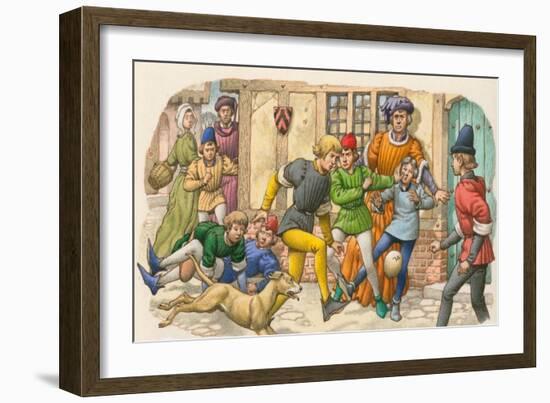 Game Ressembling Football in the Middle Ages-Pat Nicolle-Framed Giclee Print