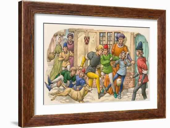 Game Ressembling Football in the Middle Ages-Pat Nicolle-Framed Giclee Print