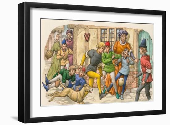 Game Ressembling Football in the Middle Ages-Pat Nicolle-Framed Giclee Print