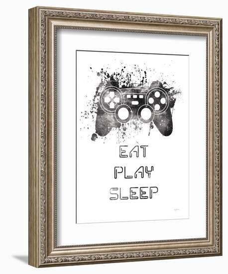 Gamer Splash III Play BW-Mary Urban-Framed Art Print