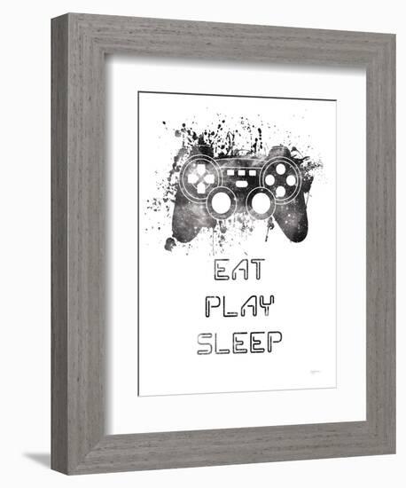 Gamer Splash III Play BW-Mary Urban-Framed Art Print