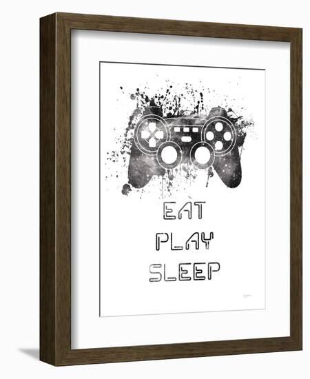 Gamer Splash III Play BW-Mary Urban-Framed Art Print