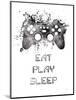 Gamer Splash III Play BW-Mary Urban-Mounted Art Print