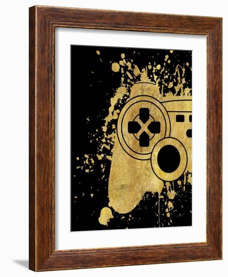 Gamer Splash VI Black Gold-Mary Urban-Framed Art Print