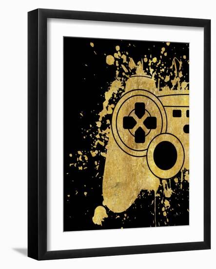 Gamer Splash VI Black Gold-Mary Urban-Framed Art Print