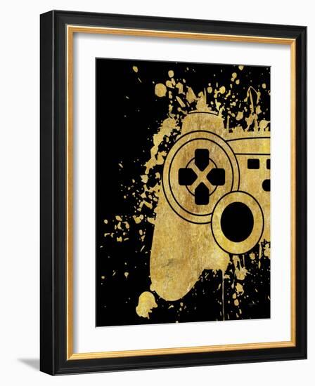 Gamer Splash VI Black Gold-Mary Urban-Framed Art Print