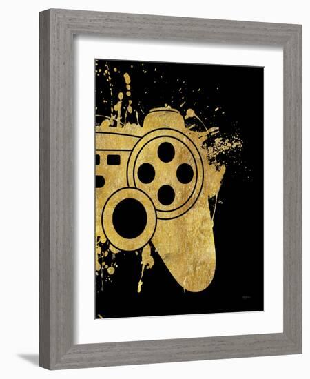 Gamer Splash VII Black Gold-Mary Urban-Framed Art Print