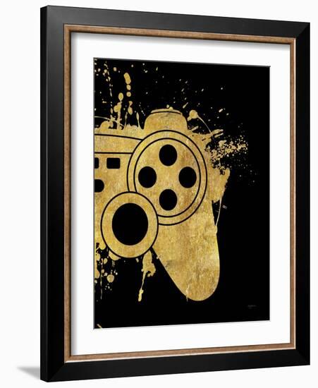 Gamer Splash VII Black Gold-Mary Urban-Framed Art Print