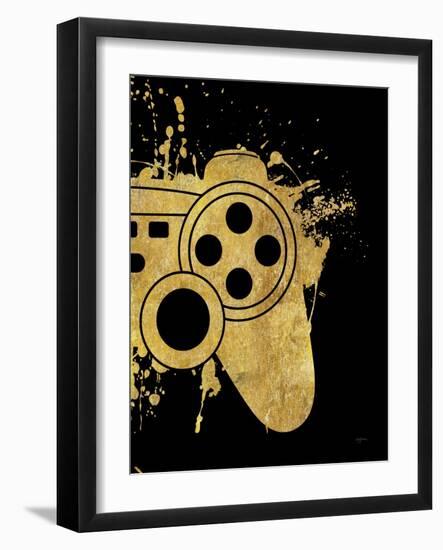 Gamer Splash VII Black Gold-Mary Urban-Framed Art Print