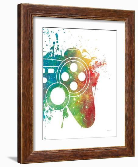 Gamer Splash VII Bright-Mary Urban-Framed Art Print