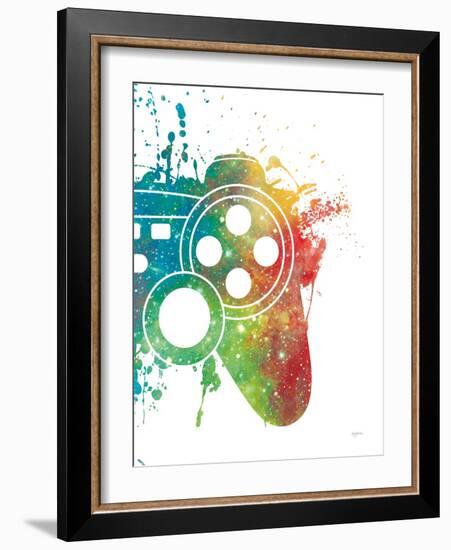 Gamer Splash VII Bright-Mary Urban-Framed Art Print