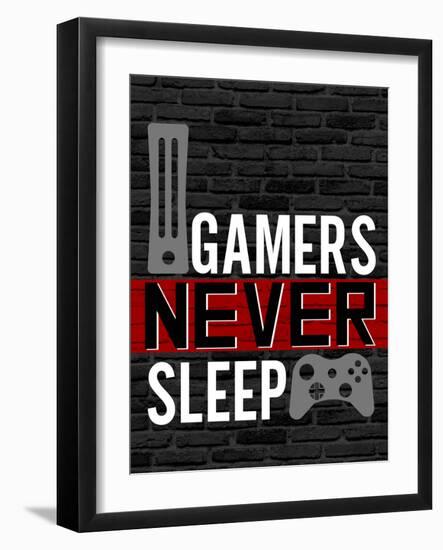 Gamers Never Sleep-Kimberly Allen-Framed Art Print