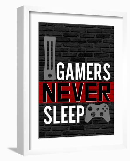 Gamers Never Sleep-Kimberly Allen-Framed Art Print