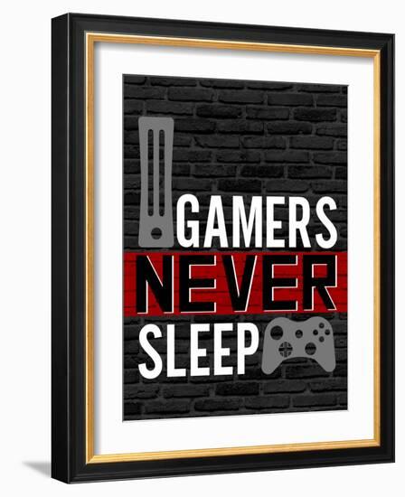 Gamers Never Sleep-Kimberly Allen-Framed Art Print