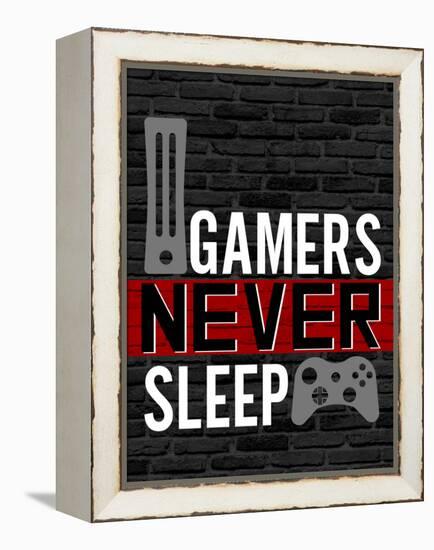 Gamers Never Sleep-Kimberly Allen-Framed Stretched Canvas