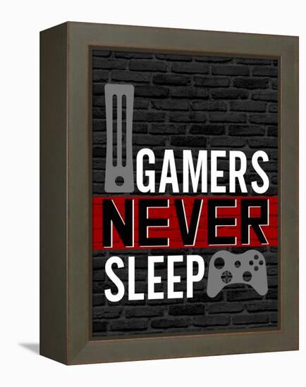 Gamers Never Sleep-Kimberly Allen-Framed Stretched Canvas