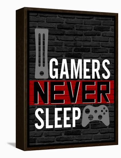Gamers Never Sleep-Kimberly Allen-Framed Stretched Canvas