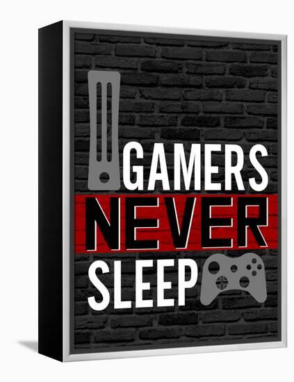 Gamers Never Sleep-Kimberly Allen-Framed Stretched Canvas