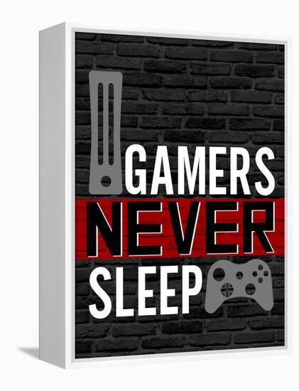 Gamers Never Sleep-Kimberly Allen-Framed Stretched Canvas