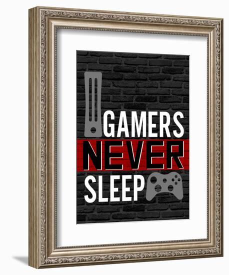 Gamers Never Sleep-Kimberly Allen-Framed Premium Giclee Print