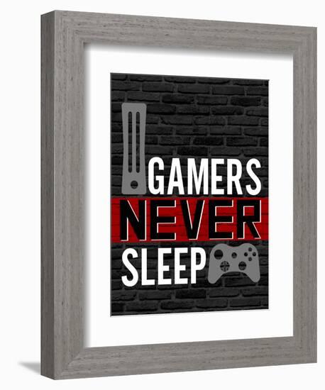 Gamers Never Sleep-Kimberly Allen-Framed Premium Giclee Print