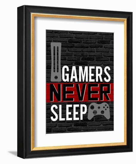 Gamers Never Sleep-Kimberly Allen-Framed Premium Giclee Print