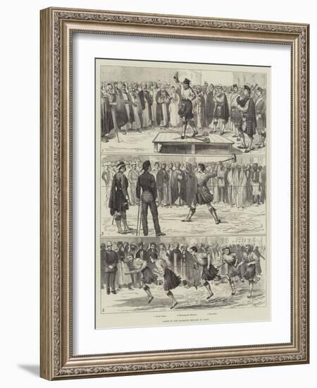 Games of the Highland Brigade at Cairo-Alfred Courbould-Framed Giclee Print
