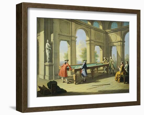 Games, Pool Table, 1751-1752-Giuseppe Zocchi-Framed Giclee Print