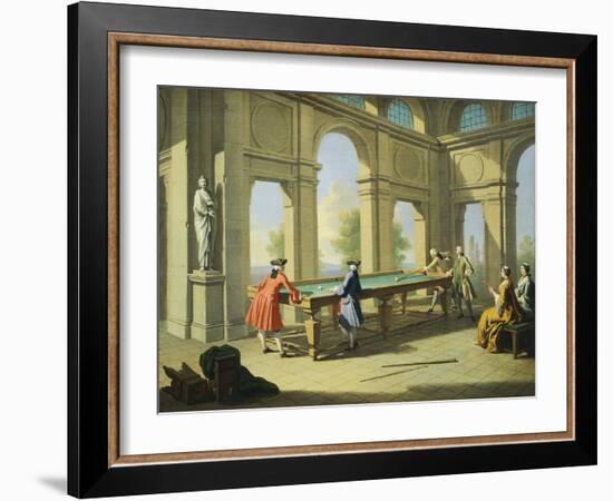 Games, Pool Table, 1751-1752-Giuseppe Zocchi-Framed Giclee Print