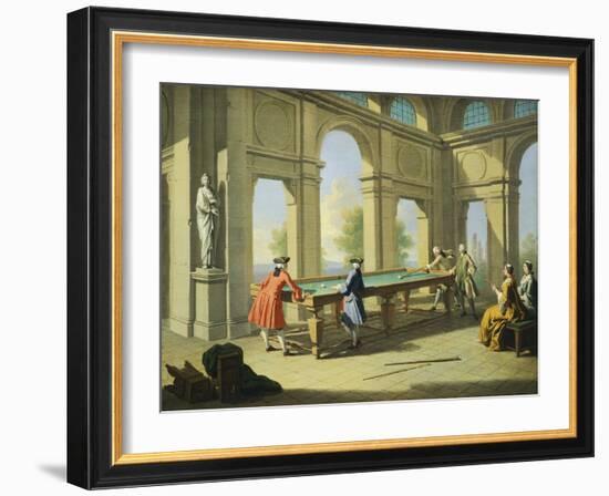 Games, Pool Table, 1751-1752-Giuseppe Zocchi-Framed Giclee Print