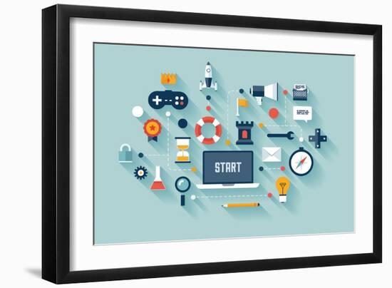 Gamification in Business-bloomua-Framed Art Print