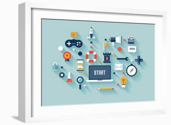 Gamification in Business-bloomua-Framed Art Print