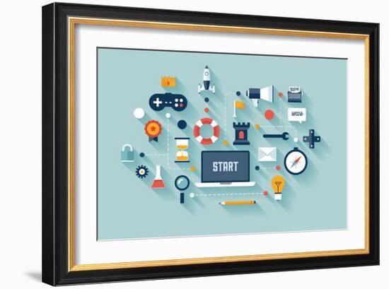 Gamification in Business-bloomua-Framed Art Print