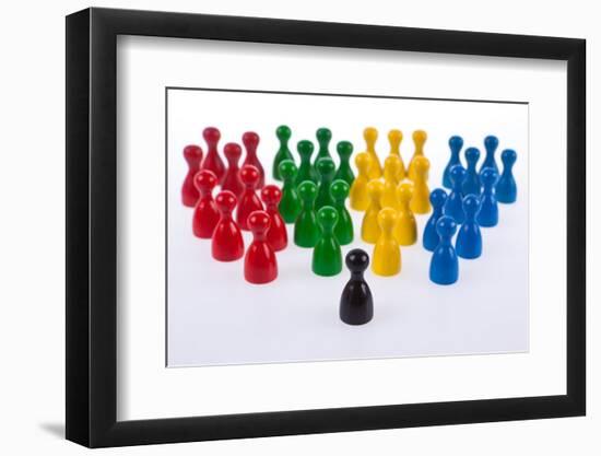 Gaming Pieces in Colour Formations and Single Token, Symbolism-Catharina Lux-Framed Photographic Print