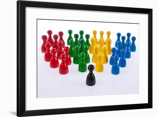 Gaming Pieces in Colour Formations and Single Token, Symbolism-Catharina Lux-Framed Photographic Print