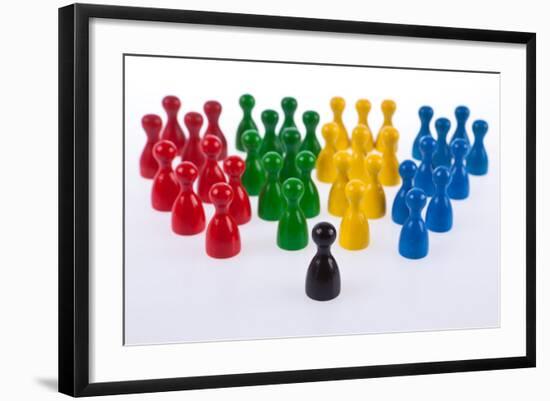 Gaming Pieces in Colour Formations and Single Token, Symbolism-Catharina Lux-Framed Photographic Print