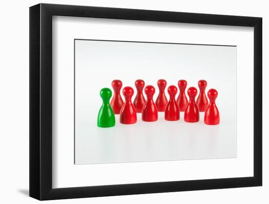 Gaming Pieces Symbolising Integration-Catharina Lux-Framed Photographic Print